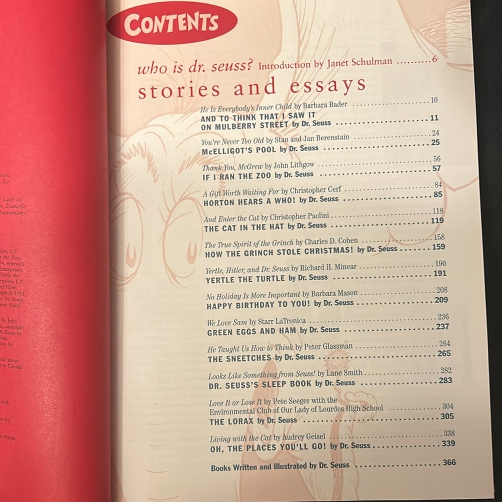 Dr. Seuss  Your Favorite Seuss book. 368 pages of Dr.Seuss stories